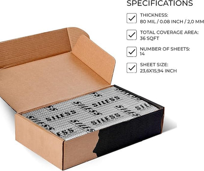 Siless 80 mil 36 sqft Car Sound Deadening mat - Image 3