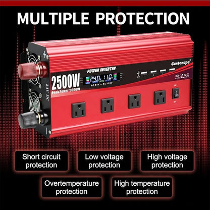 2500W Power Inverter 24V to 110V/120V DC to AC - Image 6