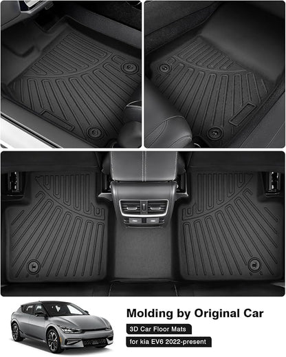 Powerty Floor Mats for 2022-2025 Kia EV6 Accessories All Weather Floor Liner 3D - Image 2
