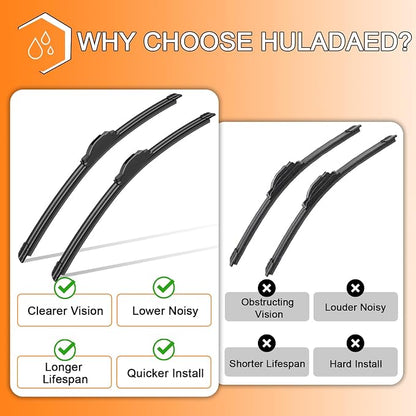 HULADAED® 26''+24''+14'' Windshield Wipers Replacement - Image 4