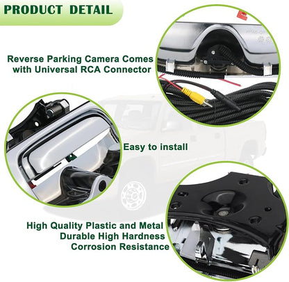 Backup Camera Tailgate Handle Rear View Camera Liftgate Latch Handle Chrome - Image 4