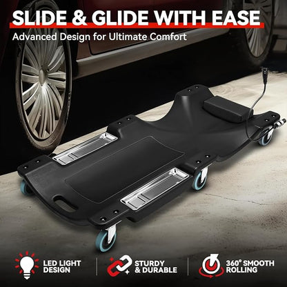 Auto Dynasty 40 Inches Mechanic Creeper, Automotive Garage Repair Low Profile - Image 2