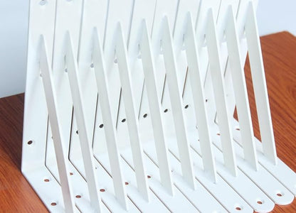 16 Pack L8 x H 6" White Heavy Duty Shelf Brackets - Image 4