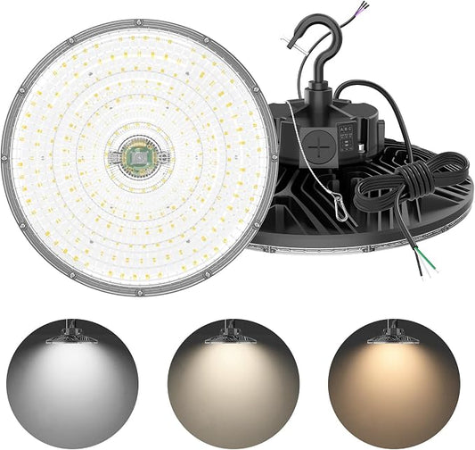 480V UFO LED High Bay Light 200W 150W 120W Adjustable, UL DLC Listed Dimmable by YELLORE-Professionalledlightsmanufacturerspecializingincommercialandindustriallighting