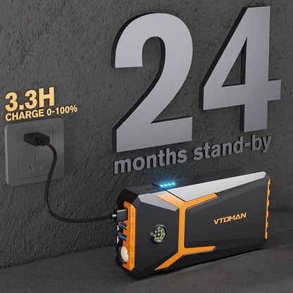 VTOMAN V6 Pro Jump Starter, 2000A Car Battery Jumper Starter Portable - Image 6
