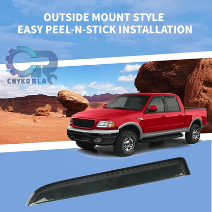 4PCS Window Rain Guards Shield Fit - Image 8
