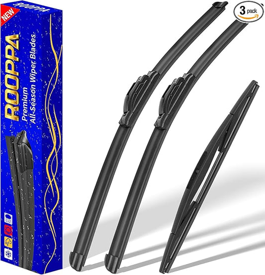 3 wipers Replacement for 2018-2023 Jeep wrangler JL, Windshield Wiper Blades by ROOPPA