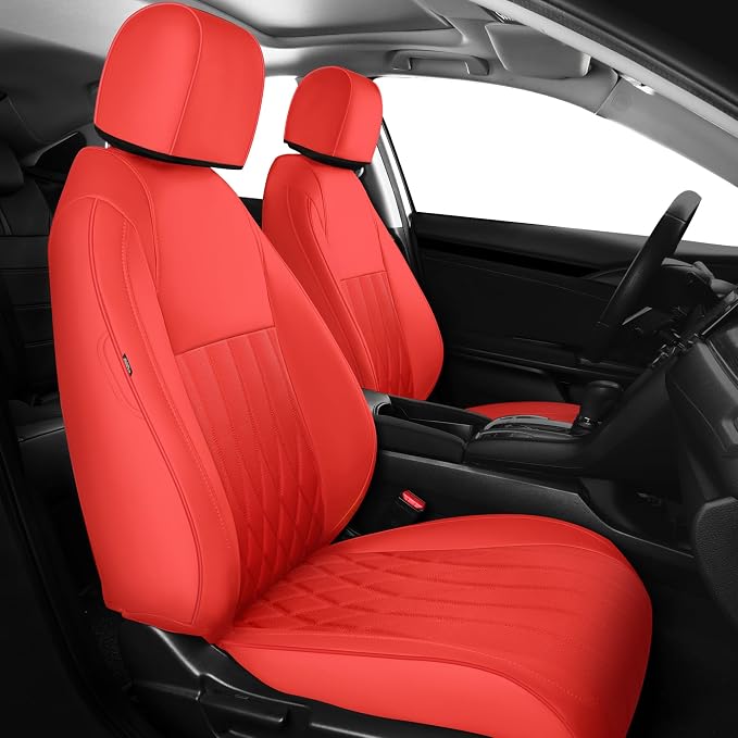 Seat Covers for Honda Civic Sedan 4DR Sedan LX 2022 2023 2024 2025.Faux Leather by FEINEPRO