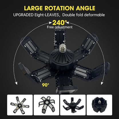 2 Packs LED Garage Light, Super Bright Screw in E26/E27 Ceiling Shop Work Lamp - Image 3
