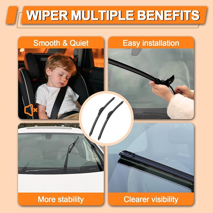 HULADAED® 26'' 20'' 12'' Windshield Wipers Replacement - Image 7