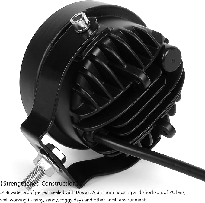 4 Inch Round Led Pod Lights, 60W Led Off Road Driving Fog Lights, Spot - Image 4