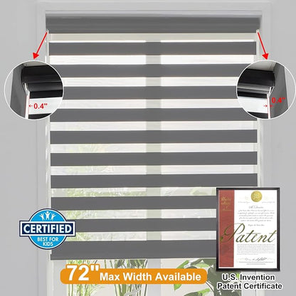 Persilux Cordless Zebra Blinds for Windows Free-Stop Window Shades Dual Layer - Image 4