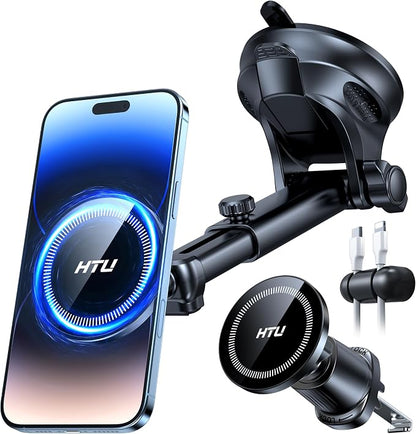 HTU for MagSafe Car Phone Mount Magnetic Phone Holder for Windshield Vent by HTU15yearsincarmounts