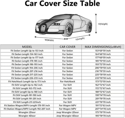 MORNYRAY Waterproof Car Cover All Weather Snowproof UV Protection Windproof - Image 6