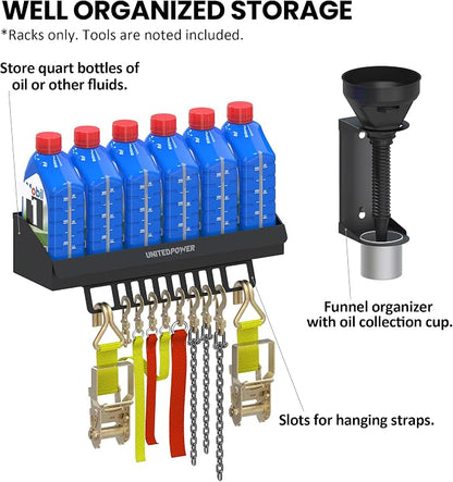 UNITEDPOWER 6 Quart Motor Oil Storage Rack, Bottle Shelf Mount Caddy - Image 4