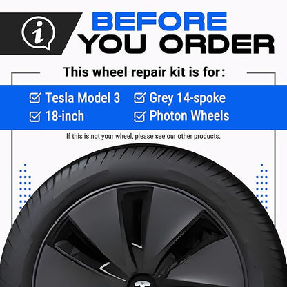 Premium Tesla Wheel Curb Rash Repair Kit - Image 2