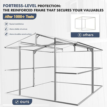 Metal Shed 10x12x7 FT, Sheds Outdoor Storage - Image 4