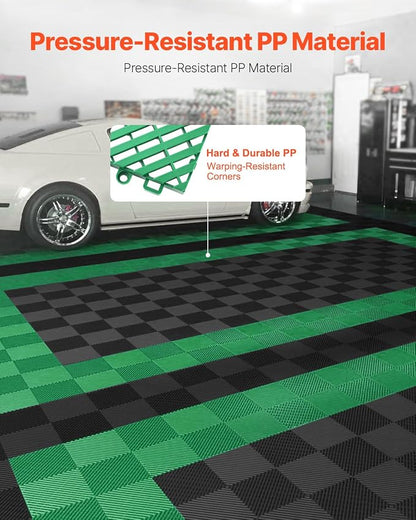 VEVOR Interlocking Drainage Mat, 12” x 12” Splicing Drainage Mats, Non-Slip - Image 2