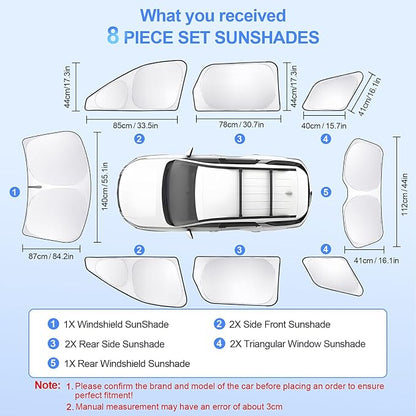 8pcs Car Window Shades for Nissan Pathfinder2022-2025 Accessories, Windshield - Image 7