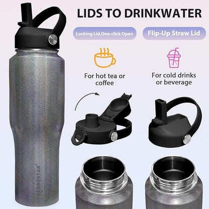 SENDESTAR 32oz Stainless Steel Water Bottle, Double Wall Vacuum Insulated Bottle - Image 4
