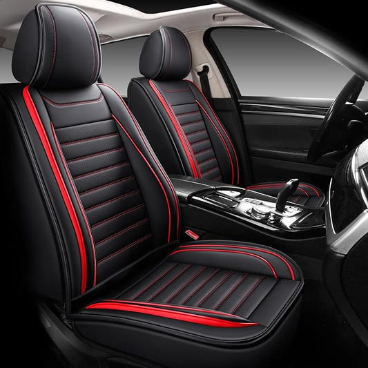 Car Seat Covers Full Set, Universal Faux Leather Car Seat Covers, Waterproof by MINGBRONCARSEATCOVER
