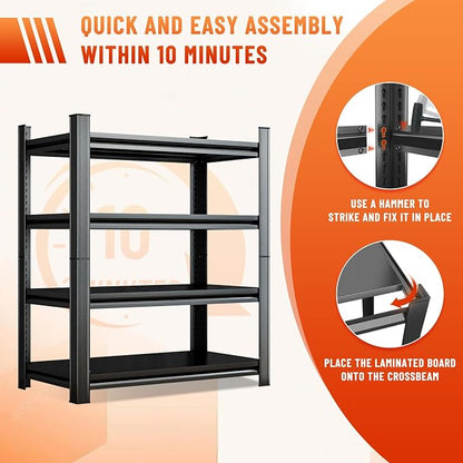 Heavy Duty 5-Tier Shelving Unit 3000LBS Capacity - Image 7