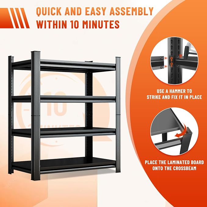 Heavy Duty 5-Tier Shelving Unit 2750LBS Capacity - Image 7