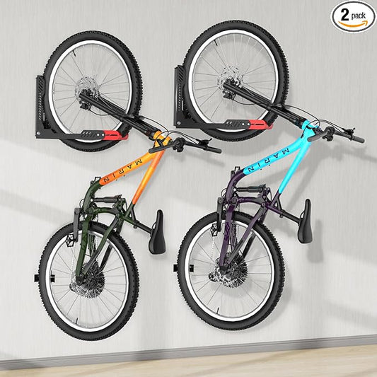 Bike Wall Mount 2 Pack Swivel Bike Rack by ALIXUEQINAutomotiveProducts