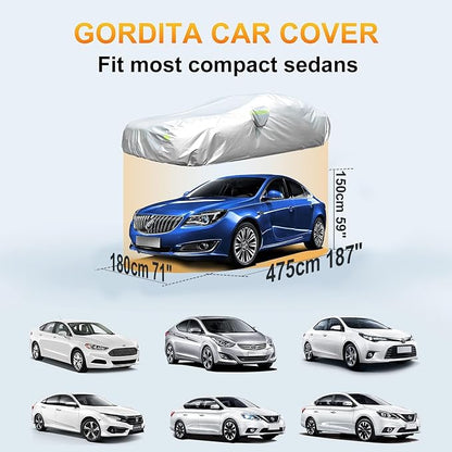Car Cover Outdoor Full Exterior Covers Sedan Sun UV Rain Snow Wind Protection - Image 3