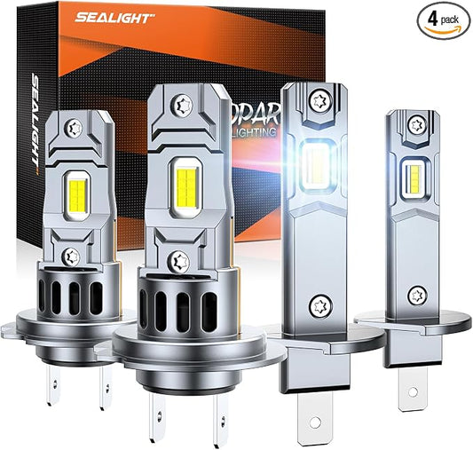 SEALIGHT H1 H7 Fog Bulbs Combo, 2024 Upgraded 100, 000LM Fog Lights by SEALIGHT