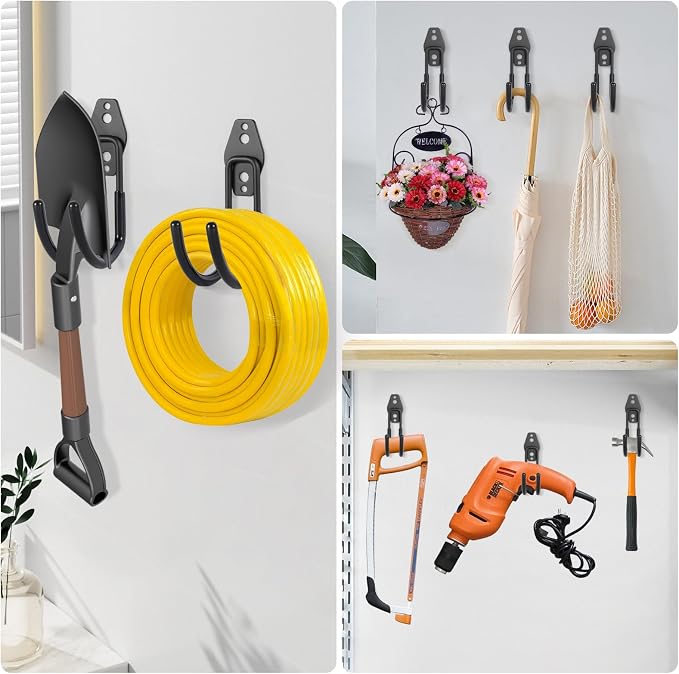 Garage Tool Hooks Wall Mount, 6 Pack Heavy Duty Storage Hooks - Image 5
