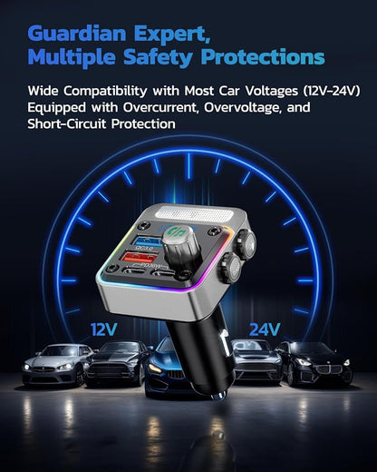 Nulaxy 54W Bluetooth 5.3 Car Adapter - Image 8