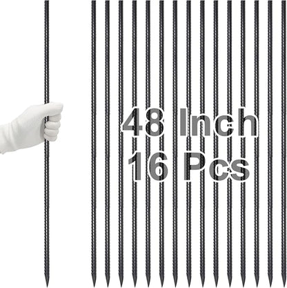 VVOKGO Rebar Stakes 48 Inch 16-Pack Concrete Form Stakes Heavy Duty Straight by VVOKGO