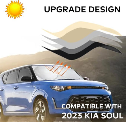 INSAUTO for Soul Windshield Sun Shade Window Sunshade Custom-fit 2020-2026 Kia - Image 5