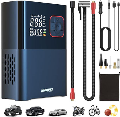 Kohree Tire Inflator Portable Air Compressor, 58LPM Faster Dual Cylinder Air by BuyNowKohreeRVAccessory