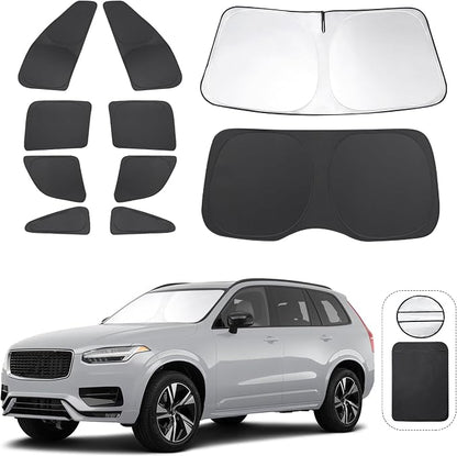 TINGLU Window Shades for Volvo XC90 2016-2024 2025 Accessories Car Side Full by TINGLU
