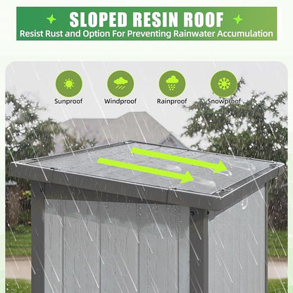 AECOJOY Resin Outdoor Storage Cabinet Waterproof - Image 4