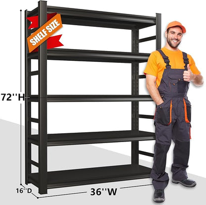 Heavy Duty 5-Tier Garage Shelf Steel Unit 3000lb Capacity | Garage & Basement - Image 3