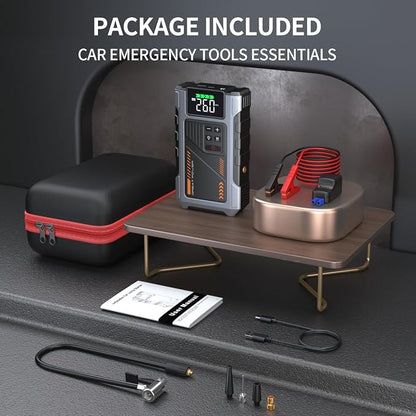 Portable Jump Starter with Air Compressor 4000A Peak with 150PSI Tire Inflator - Image 7