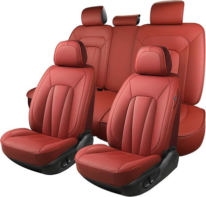 Car Seat Covers Full Set, Leather Automotive Seat Covers, Breathable Waterproof by CarLuxor