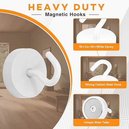 Neosmuk Magnetic Hooks, Cruise Ship Essentials, 80lb+ Heavy Duty Magnetic Hooks - Image 5