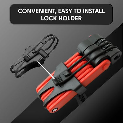 Foldable Combination Bike Lock | 4-Digit Anti-Theft, Heavy-Duty FortiCore™ - Image 4