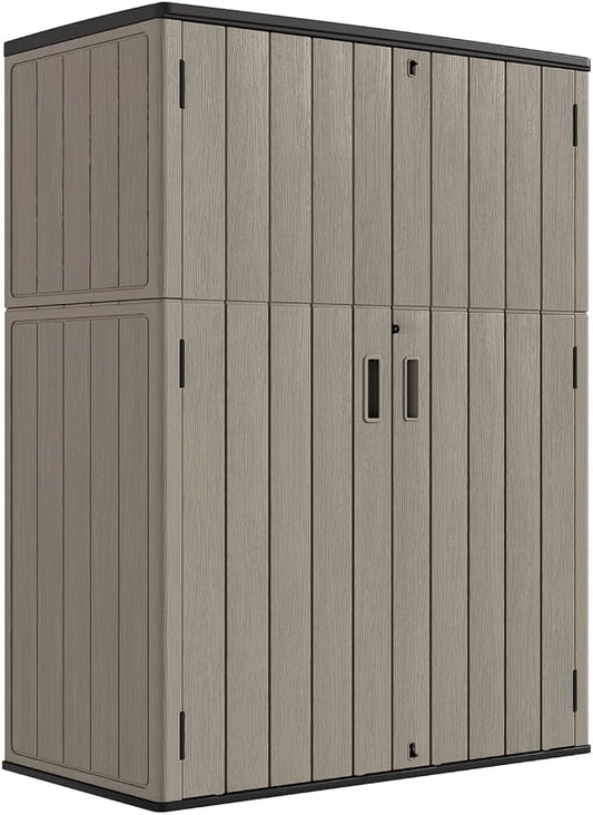 KINYING Outdoor Storage Cabinet Waterproof, 57 Cu.ft Resin Vertical Outdoor by KINYING