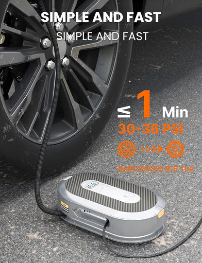 Giraffe Tools Tire Inflator Portable Air Compressor, 150 PSI 12V Car Air Pump - Image 2