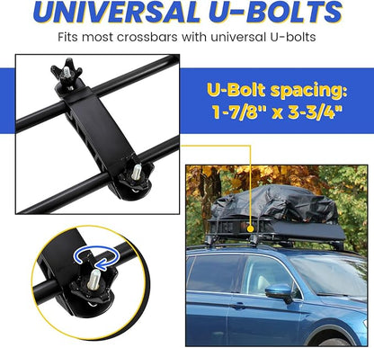 ECOTRIC 67" x 39" x 5.1'' Universal Roof Rack Cargo Carrier Basket - Image 6