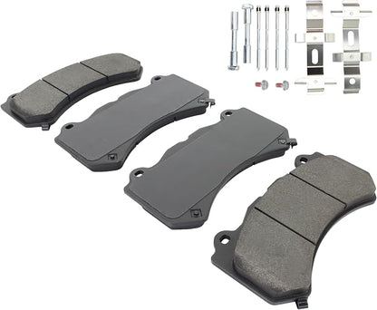 Premium Semi-Metallic Front Brake Pads Compatible - Image 2