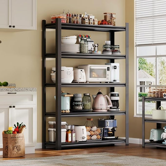 72H Metal Kitchen Storage Shelves, 3000 LBS Heavy Duty Garage Shelving Unit by VPTCP