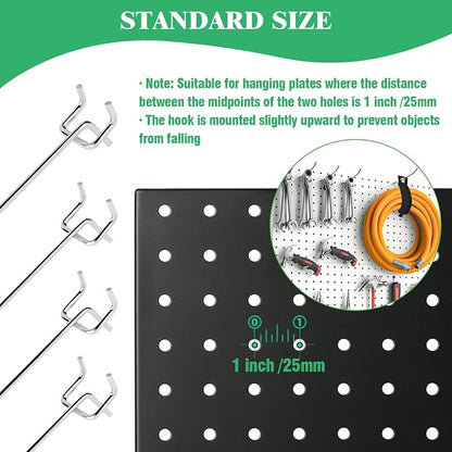 50Pcs 4"/10CM Pegboard Hooks Assortment Set, Metal Peg Board Hooks - Image 5