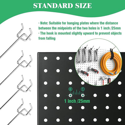 50Pcs 8"/20CM Pegboard Hooks Assortment Set, Metal Peg Board Hooks - Image 5