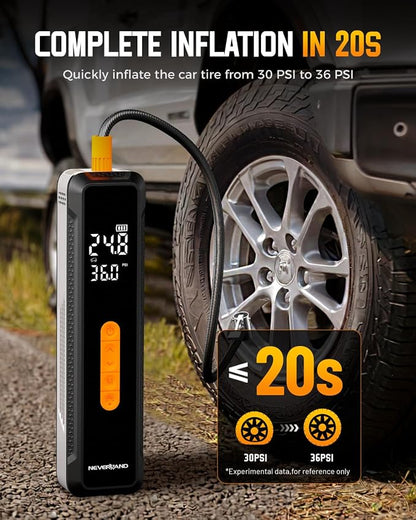 NEVERLAND Tire Inflator Portable Air Compressor - 20000mAh 150PSI Car Tire Air - Image 2